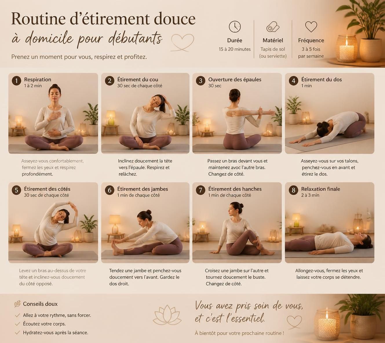 découvrez des astuces simples et des exercices essentiels pour débutants afin de gagner en souplesse facilement et en toute sécurité.