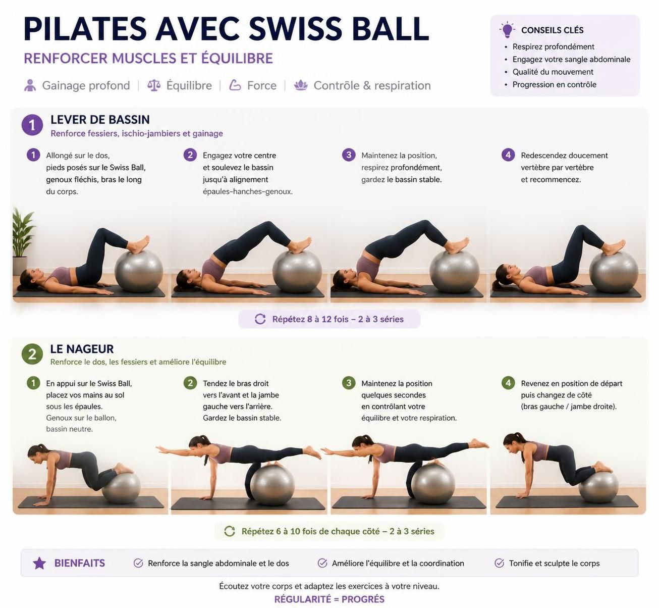 découvrez les bienfaits des exercices pilates avec ballon pour renforcer votre corps, améliorer votre posture et augmenter votre souplesse de manière efficace et ludique.