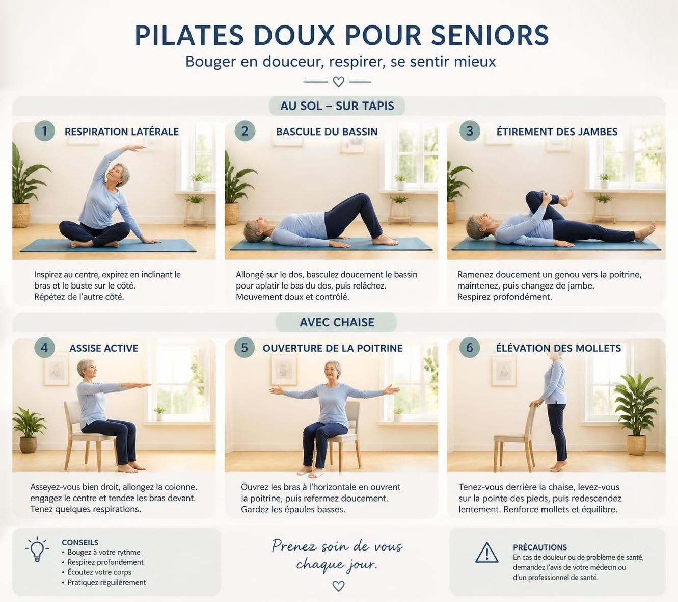 découvrez les bienfaits du pilates pour les seniors et suivez nos conseils pour débuter en toute sécurité, améliorer votre mobilité et votre bien-être au quotidien.