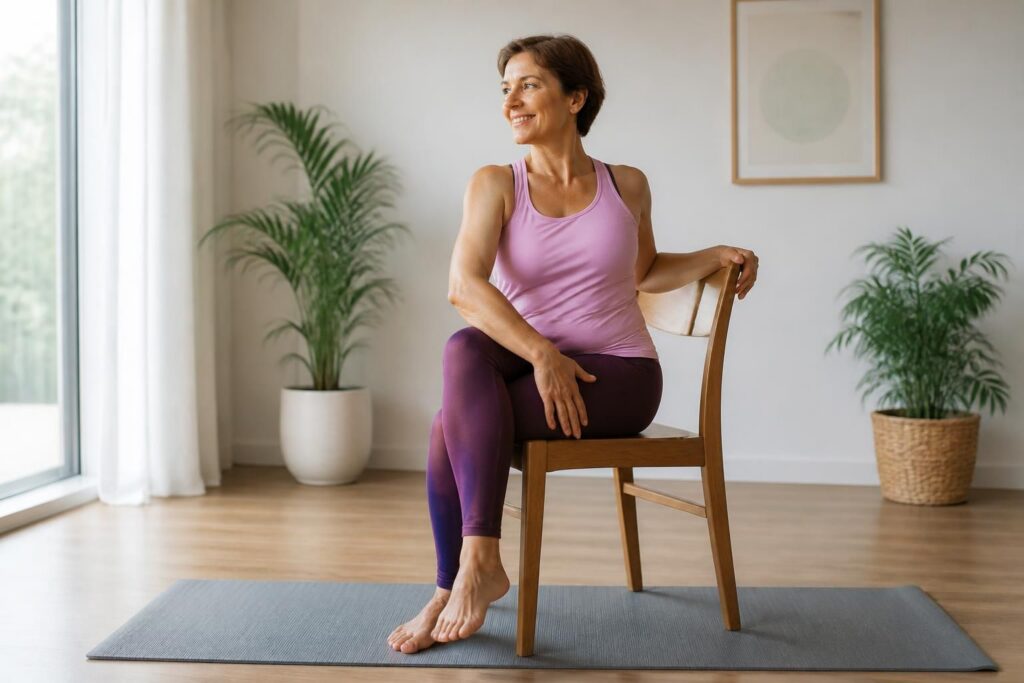 découvrez des exercices de yoga sur chaise simples et efficaces pour améliorer votre souplesse en toute facilité, adaptés à tous les niveaux.