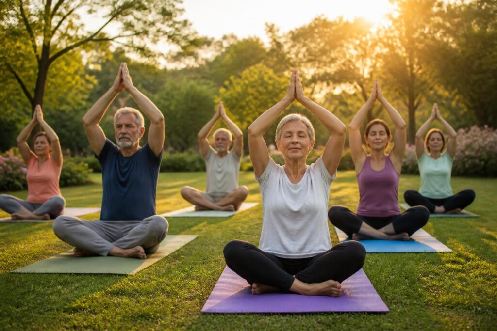 découvrez nos séances de yoga spécialement conçues pour les seniors débutants et améliorez votre bien-être au quotidien avec des exercices adaptés.