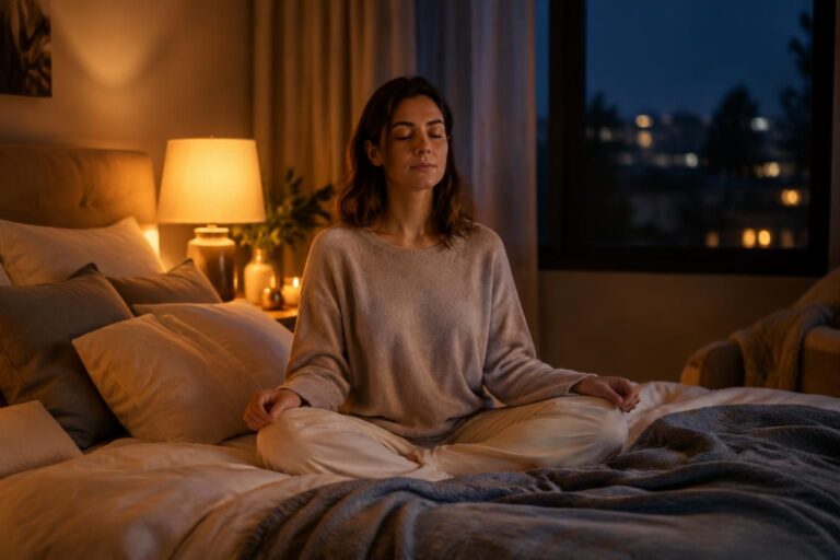 découvrez une méditation du soir simple et apaisante pour calmer votre esprit, relâcher les tensions et vous endormir plus rapidement.